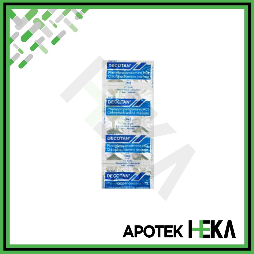 Decotan Kaplet Strip isi 10 Tablet - Obat Flu dan Pilek (SEMARANG)
