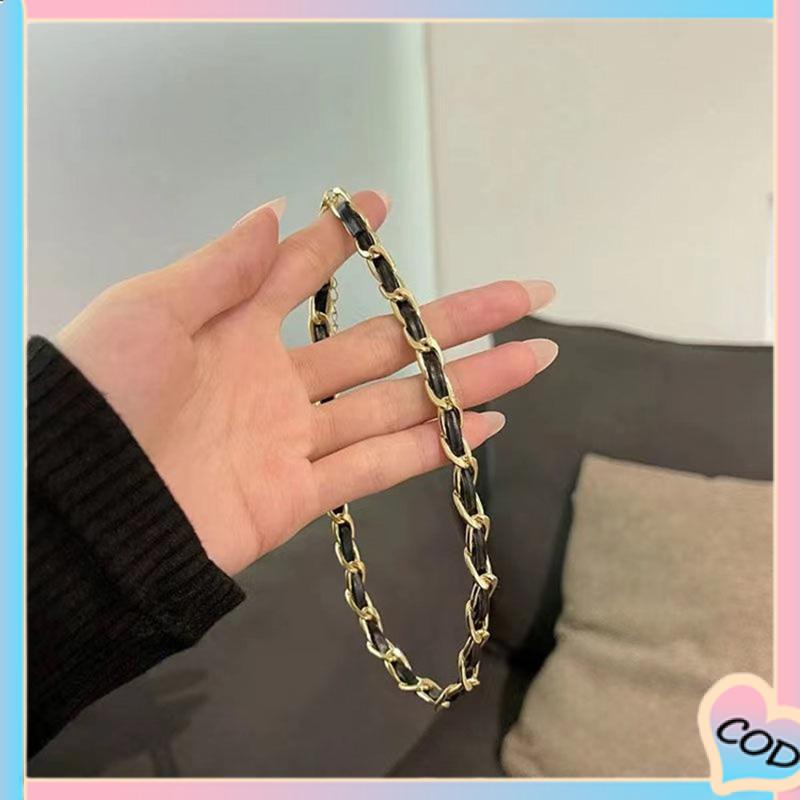 COD❤️Gelang Kalung Kepang Kulit Chian Retro High-end Fashion Wanita-A.one