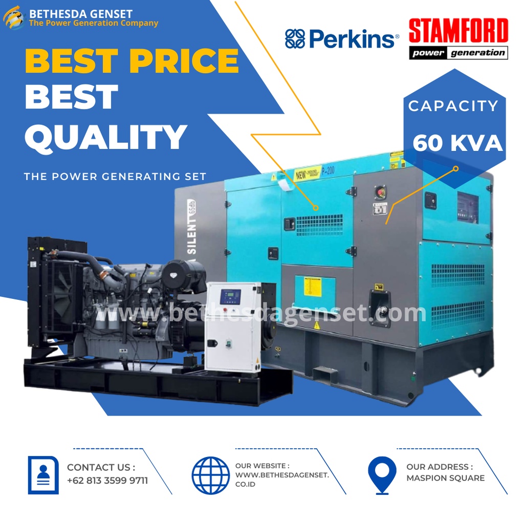 Perkins Genset 60Kva Silent Stamford