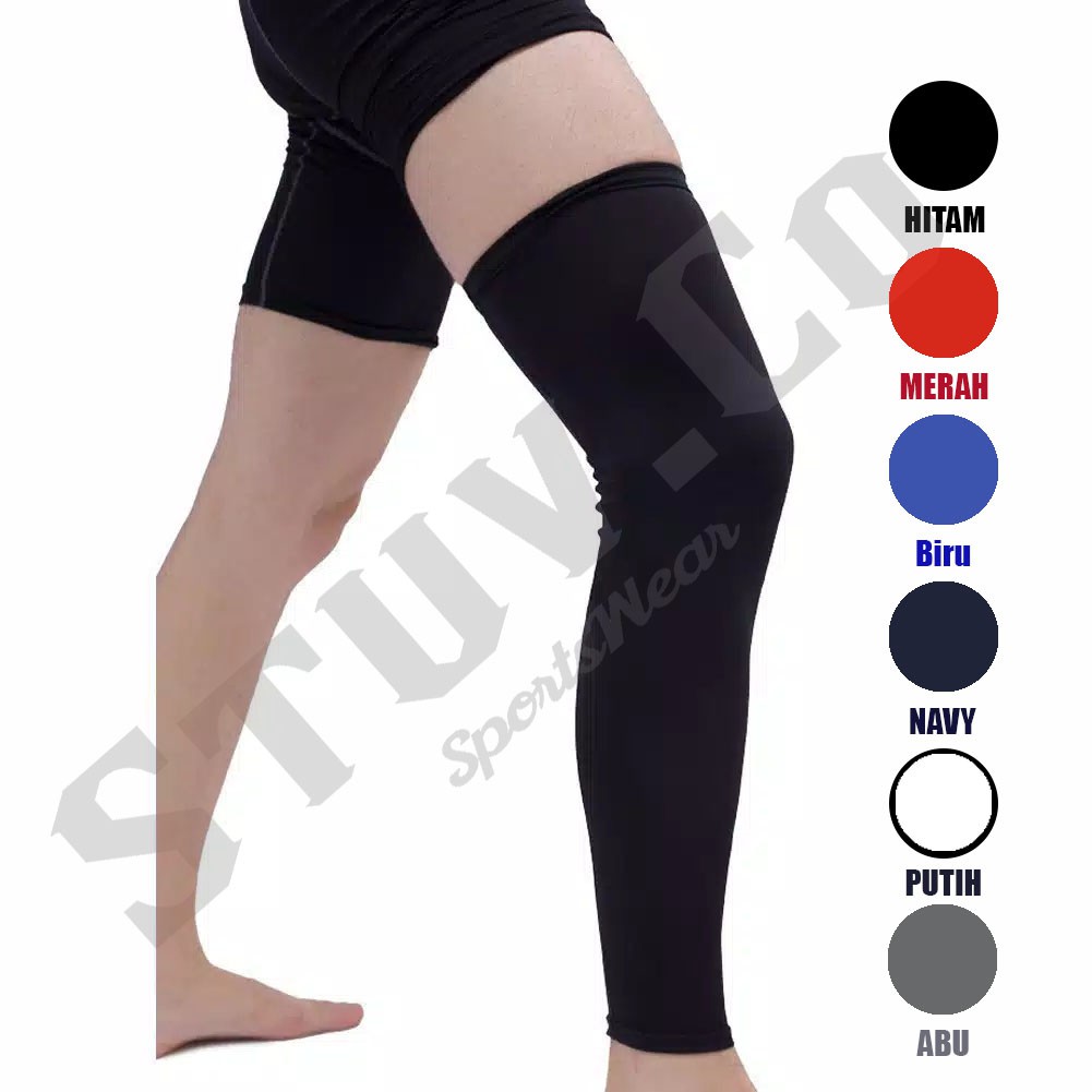 (SEPASANG) LEG WARMER LEG SLEEVE MANSET LUTUT MANSET KAKI KNEE OLAHRAGA BASKET JOGGING LARI PRIA WANITA