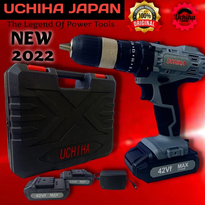 bor baterai drill beton 42v 13 mm japan impact cordless UCHIHA