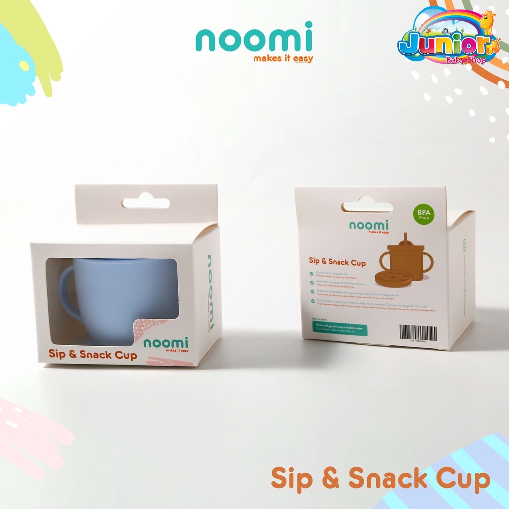 Noomi Silicone Sip And Snack Cup - Botol Minum Silicone Anak