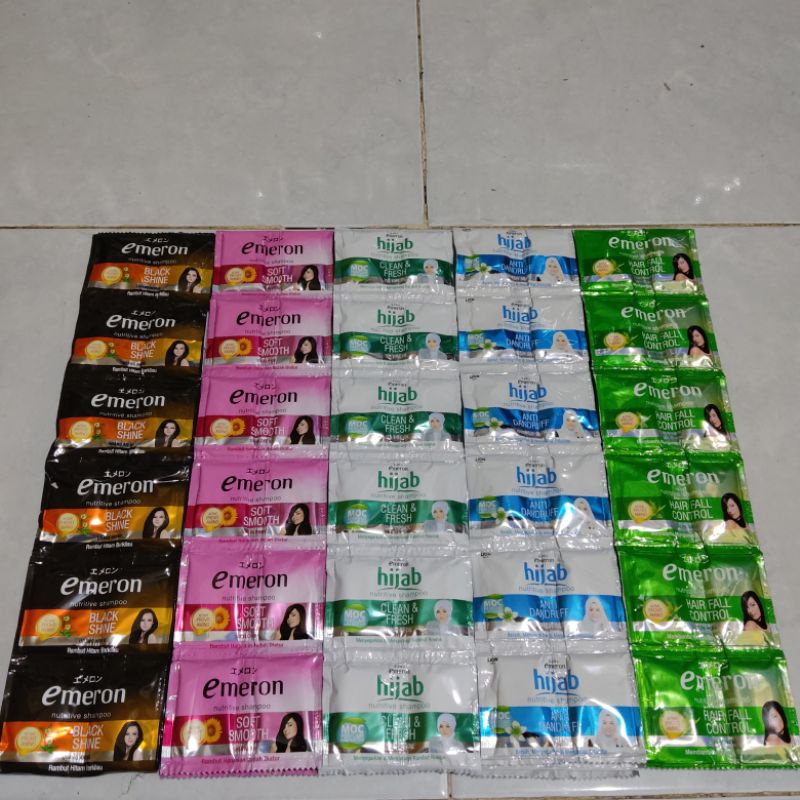 Shampoo emeron sachet isi 12 / shampo emeron saset / sampo emeron renteng /emeron sachet