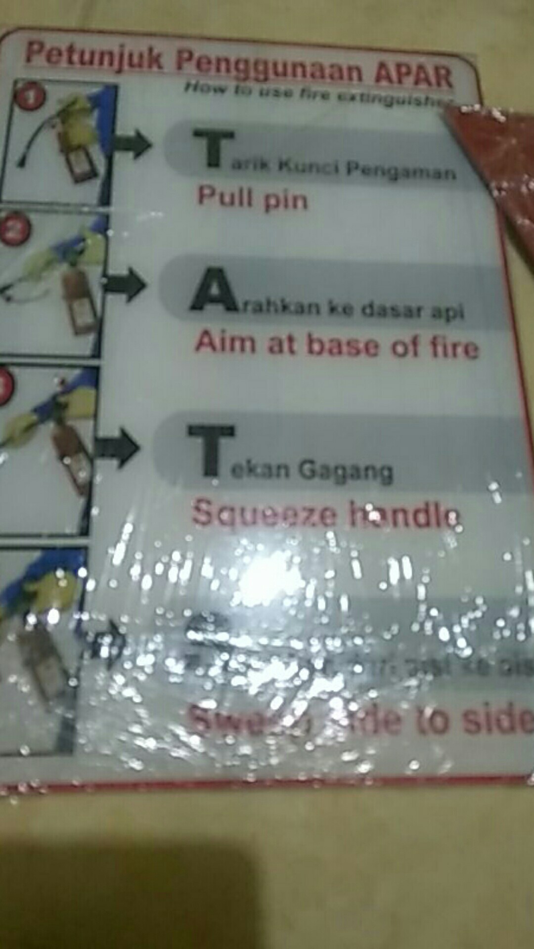 Acrylic Rambu Petunjuk Apar