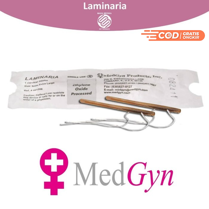 Laminaria MedGyn S M L XL Vertical Dilator Pembuka Mulut Rahim MedGyn