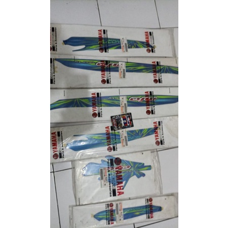 stiker striping set mio smail biru muda tahun 2008 original ygp