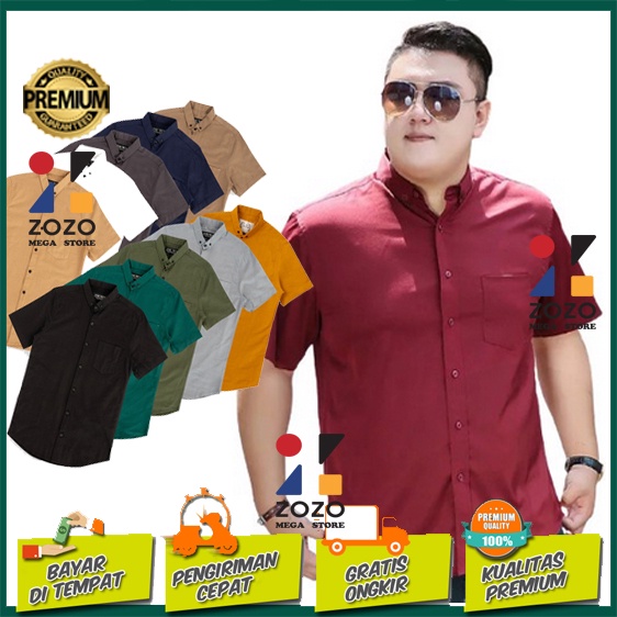 KEMEJA PRIA JUMBO LENGAN PENDEK XXL,XXXL,XXXXL 4L TERMURAH TOP BRAND