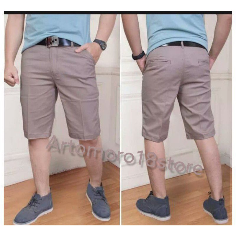 CELANA PENDEK CHINO PRIA || CELANA CHINO PRIA BAHAN KATUN DRIILL ||