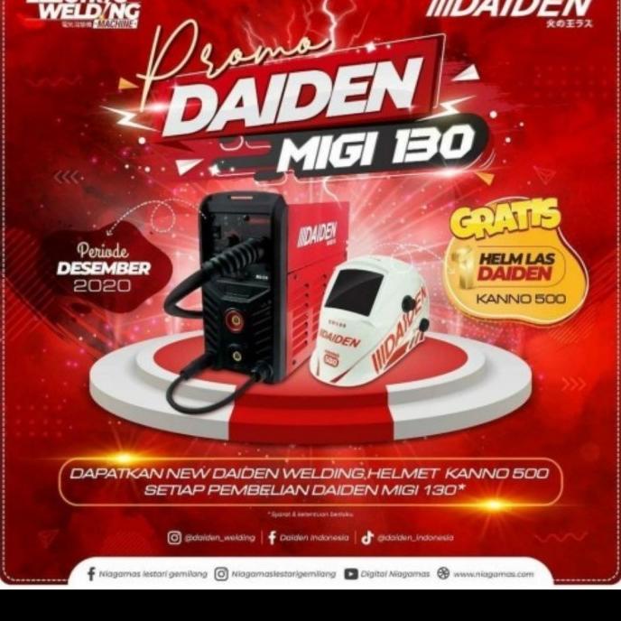 Paket Mesin Las Co2 Daiden Migi 130 / Daiden Migi 130 / Daiden Mig 130