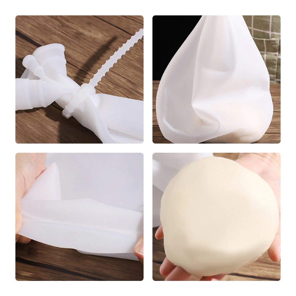 Kantung pembuat Adonan Kantong ulen adonan tepung kue silikon Food Grade reusable Dough Kneading Bag Silicone - Big Size