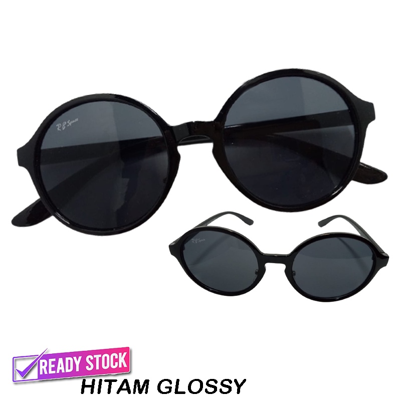 Kacamata Hitam BULAT Vintage dengan Frame Lensa Hitam Unisex/Kacamata Bulat Gaya Korea Pria dan Wanita Sunglasses UV Protection Kacamata Fashion Cewek Cowok