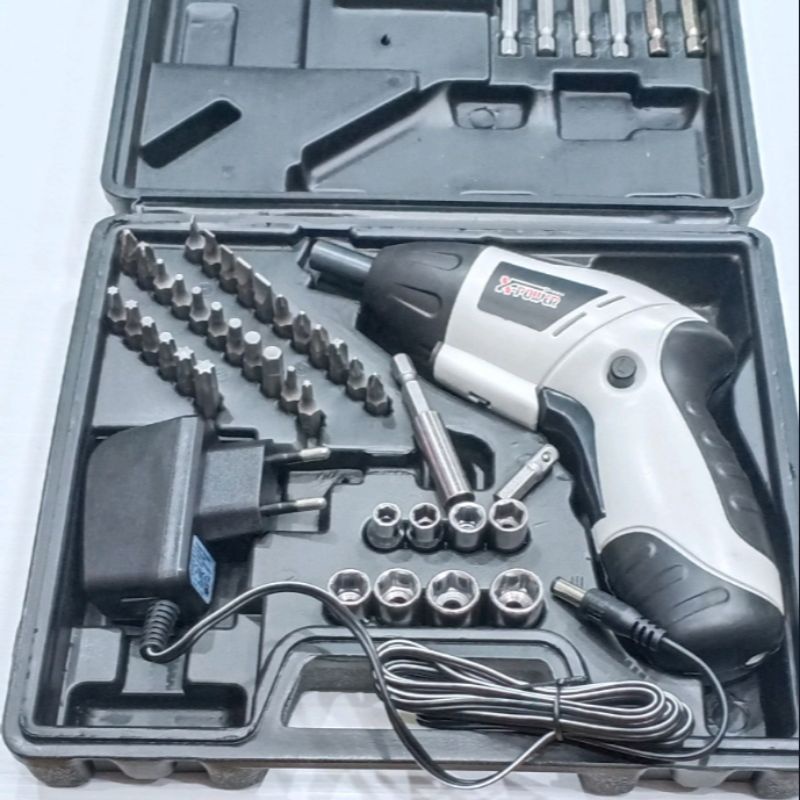 X-POWER CORDLESS SCREWDRIVER Obeng Baterai Cas / Bor Tangan Mini Multifungsi Kerajinan Tangan