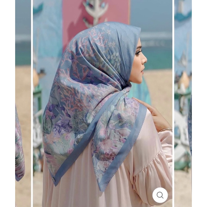 Disney x Buttonscarves The Little Mermaid Voal Square - BLUE