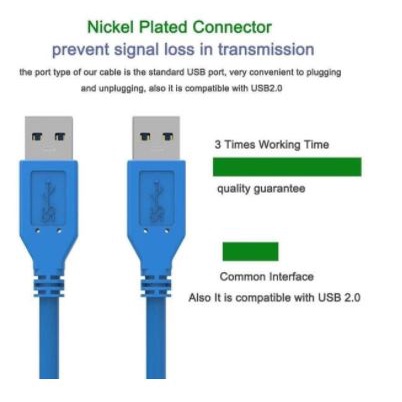 Cable usb-A 3.0 nyk 3 meter male-male 5Gbps data sync-charge power - Kabel usb3.0 Am-Am 3m