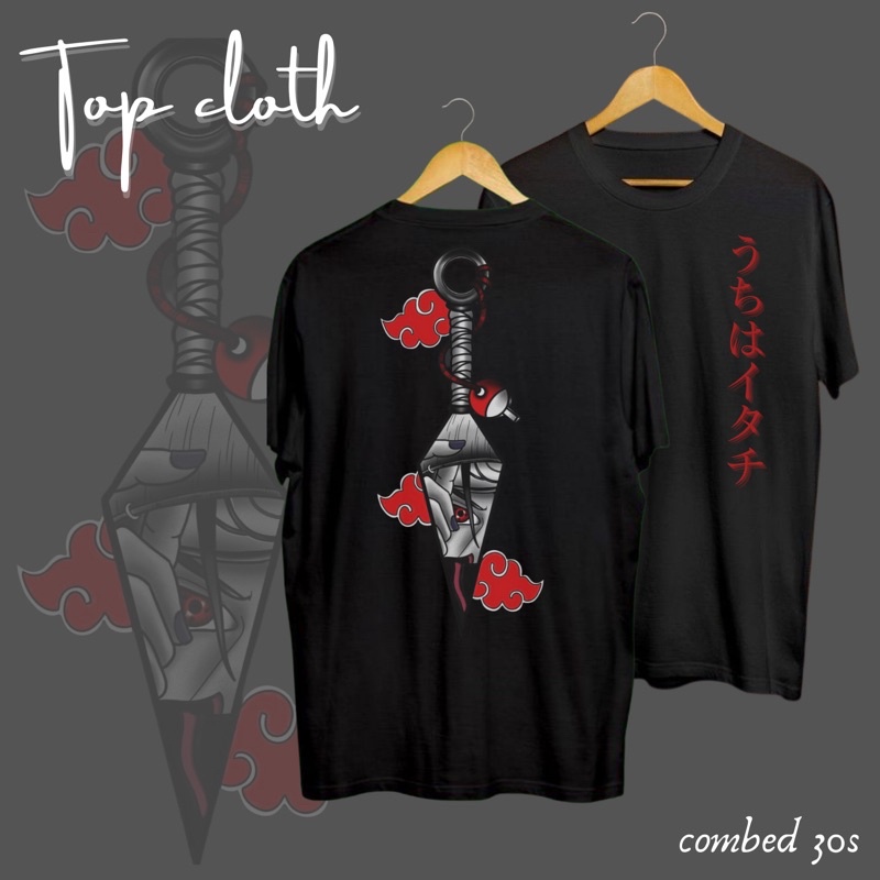 SABLON KAOS FULL DEPAN BELAKANG ITACHI UCHIHA SABLON  DTF ANIME NARUTO