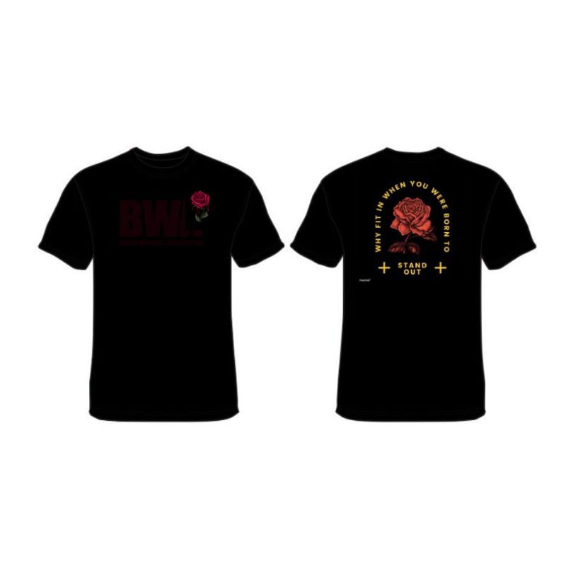 BAJU TSHIRT KAOS 100%DISTRO BUNGA MAWAR HITAM / ATASAN PRIA / T-SHIRT PRIA