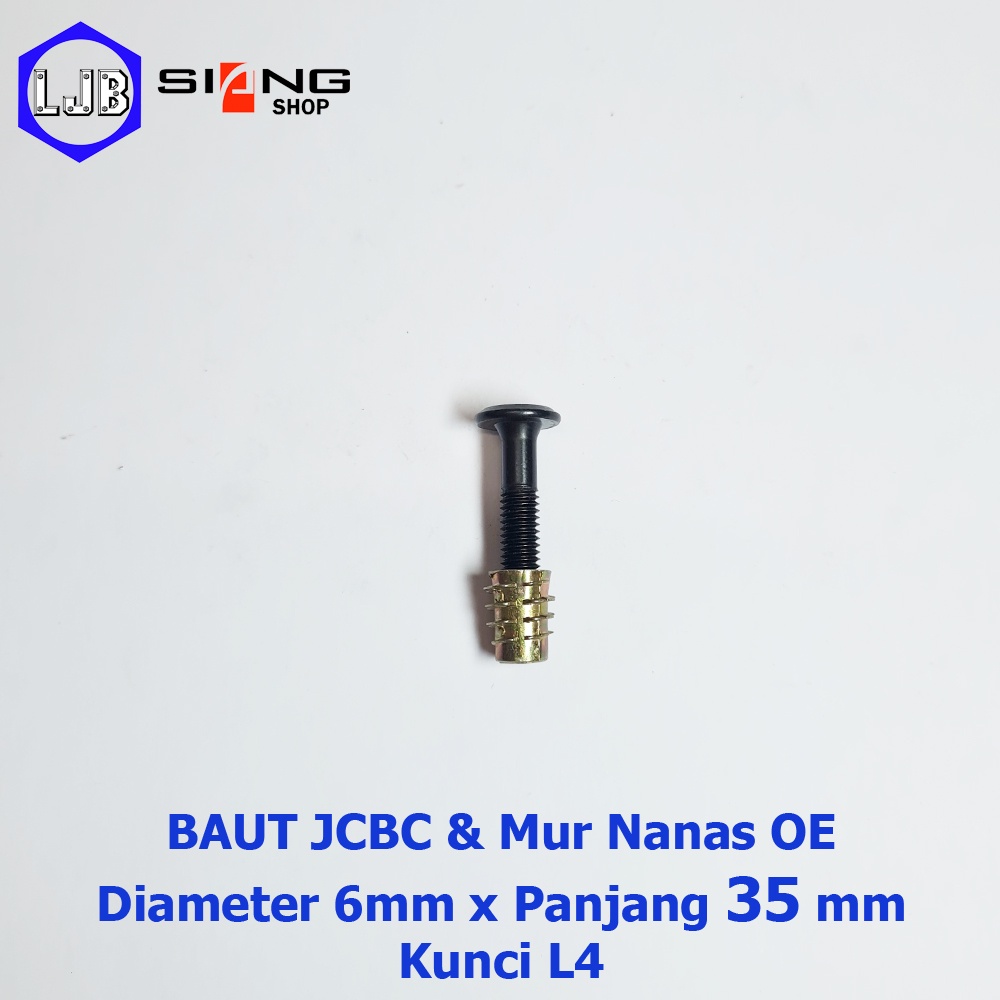 Baut JCBC M6 panjang 3 sd 7 cm dan Mur Nanas OE (13mm) Furniture, Dipan, Knockdown dll