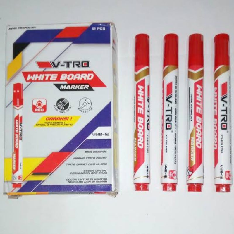 

Spidol Whiteboard V-Tro Merah
