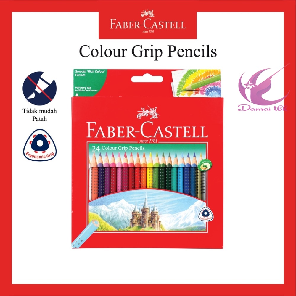 

Pensil Warna Faber Castell 116253 Grip 24 Warna Triangle