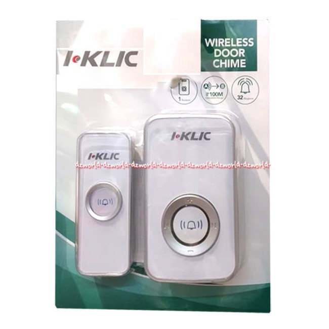 Moztec Wireless Door Bell Bel Tanpa Kabel Kotak Kecil Bel Pintu Bel Pager Pagar I-click I-Klic iKlic Iklik