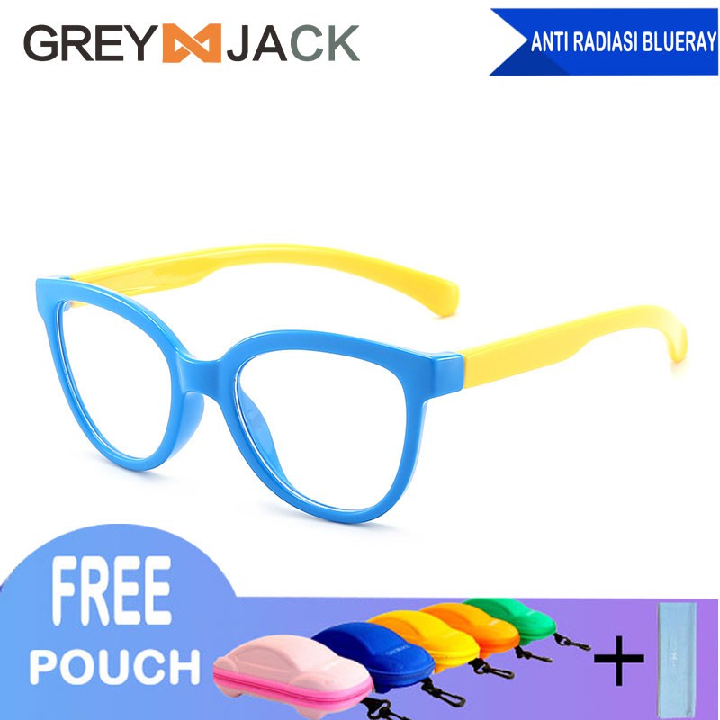 

Grey Jack kacamata anti radiasi anak anti sinar biru bahan lentur 5030