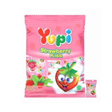 

Permen Yupi Strawberry Stroberi Love Kiss 120g