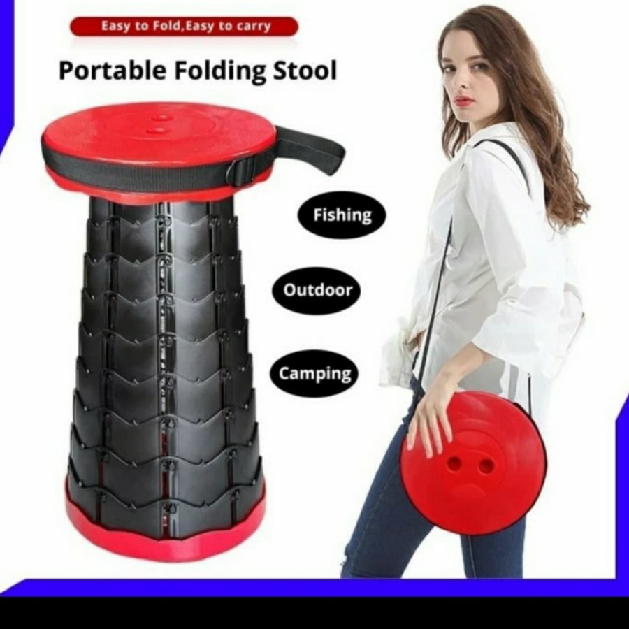 kursi Bangku Portable Tas lipat Telescopic