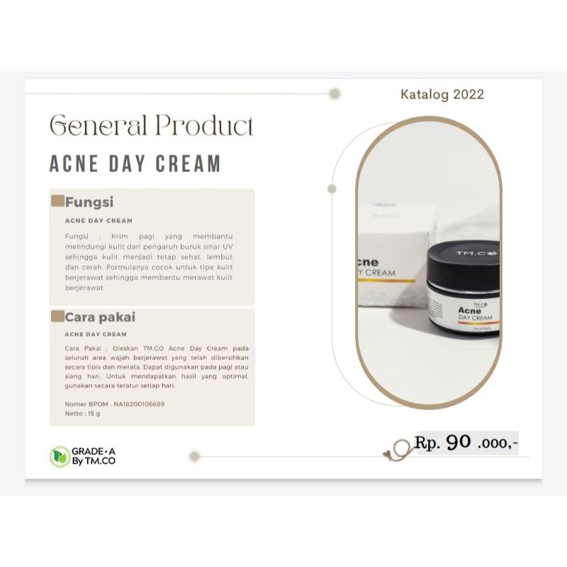 ACne Day Cream GRADE A BY TMCO