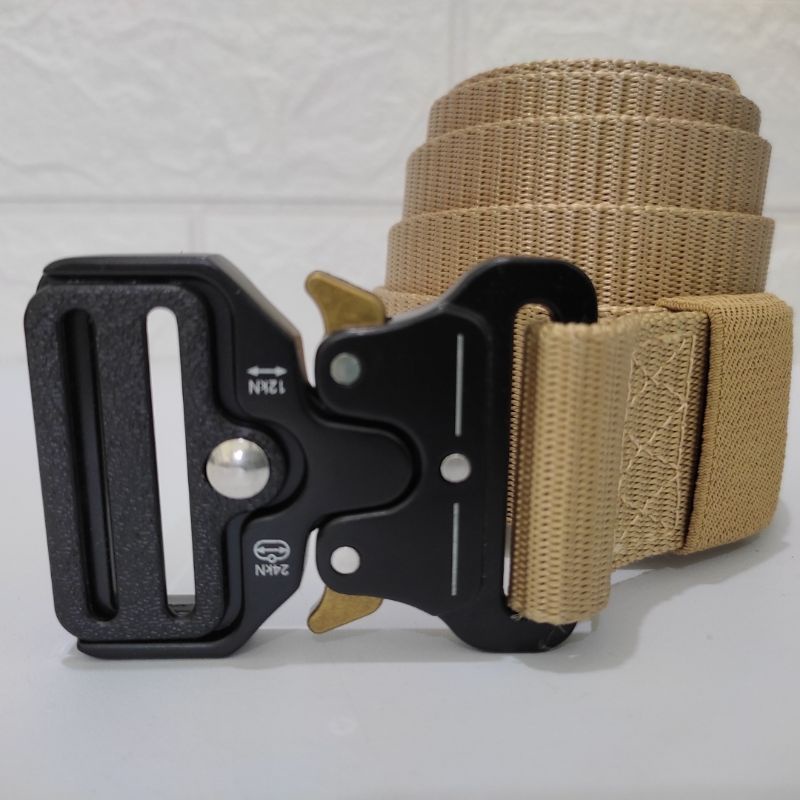 Ikat Pinggang Pria Tactical Nylon Canvas Sabuk Pendeng Laki-Laki dengan Kepala Gesper Logam Besi Militer - Gaya Taktis [A003]