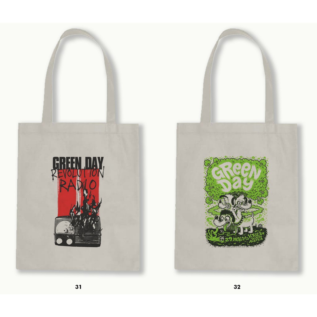 TOTE BAG BLACU  - GREEN DAY .03