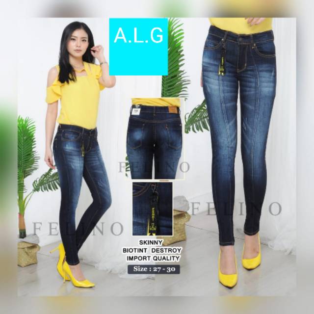 JEANS WANITA FELINO TULANG KUALITAS TERBAIK