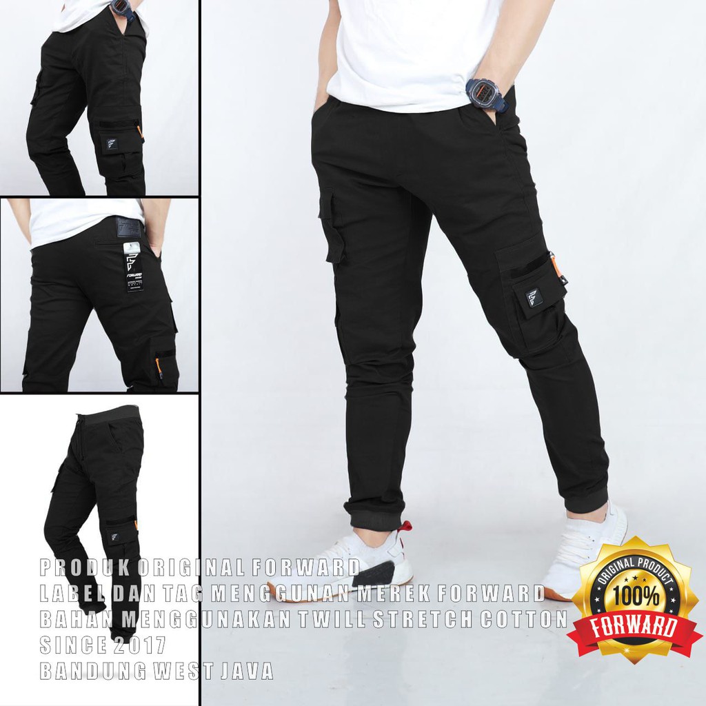 Celana cargo joger jogger pria strip sleting waterprof original keren 61 urban