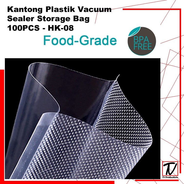 Kantong Plastik Vacuum Sealer Storage Bag  100PCS