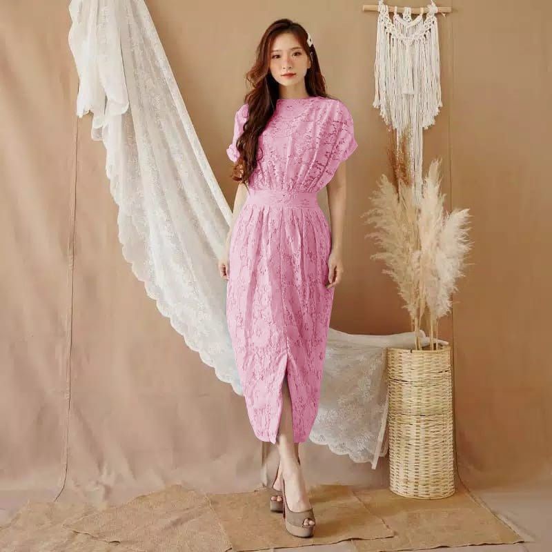 Dress brukat natal baju natal dress natal dress scuba Bangkok jumbo FH AYUTAMII