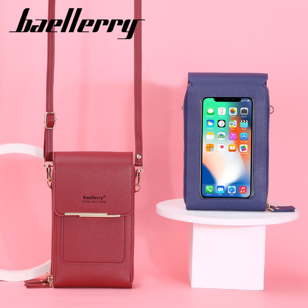 BAELLERRY N2371 Tas Selempang Wanita Dompet Panjang Wanita Dompet Handphone Sling Bag WATCHKITE WKOS