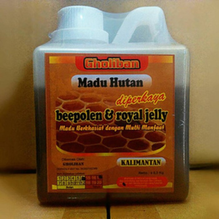 

Madu Hutan Kalimantan Gholiban Plus Bee Pollen Royal Jelly 500 Gram Original