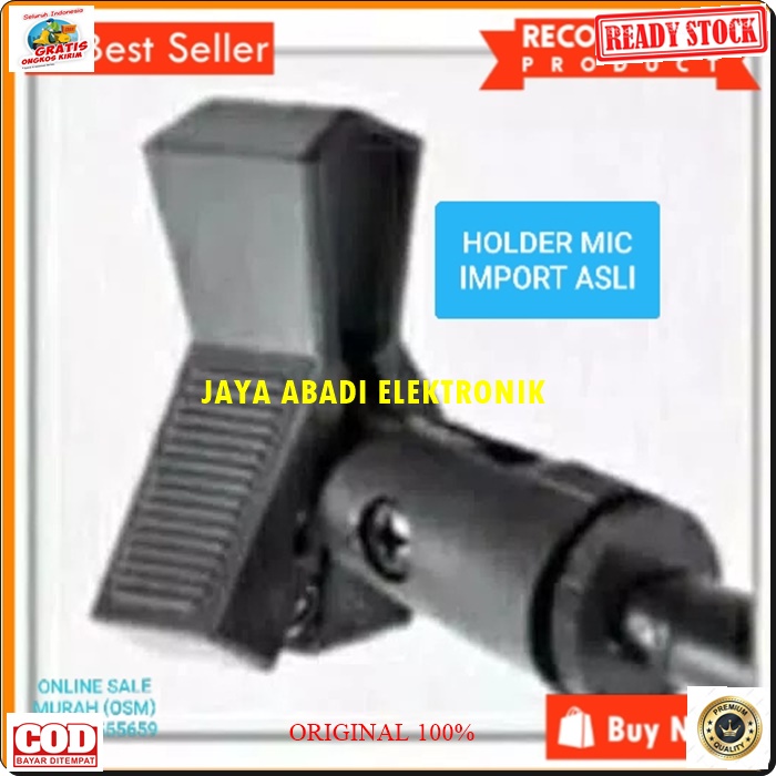 G155 ORIGINAL HOLDER JEPIT CAPIT CAPITAN JEPITAN KEPALA STAND MIC MIK STANDING TIANG AKSESORIS ACECORIS PEGANGAN GANTUNGAN UNIVERSAL HANDLE PEGANG KARAOKE SISTEM AUDIO MIKROPON MICROPHONE TEMPAT GANTUNG PENYANGGA MIKROPON MUSIK SOUND DJ TRIPOD TABLE MEJA