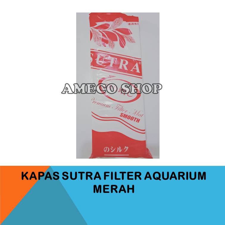 SUTRA Kapas Filter Kapas Aquarium Kapas Dacron Kapas Busa Putih 2 Lapis Merah