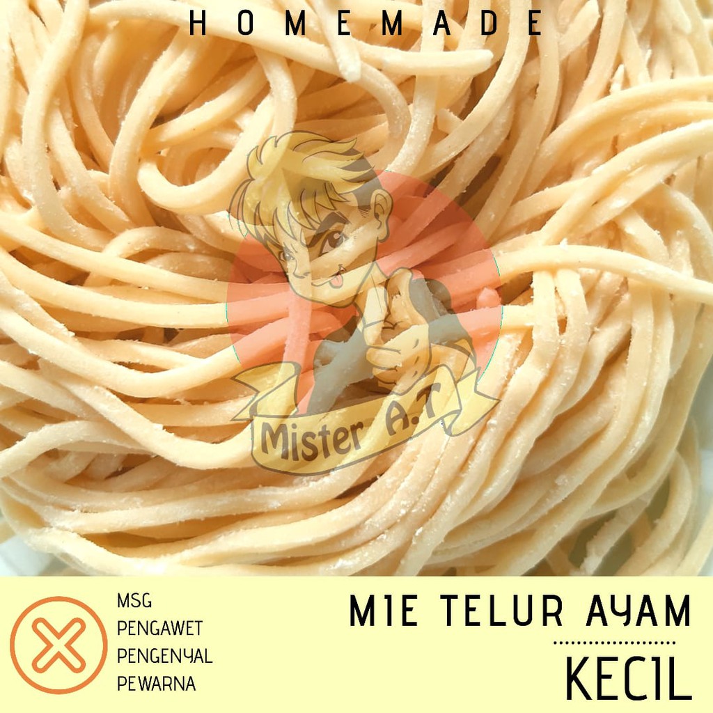 Jual Mie Telur Mentah Kecil Telor Mie Ayam Bakmi 1kg Shopee