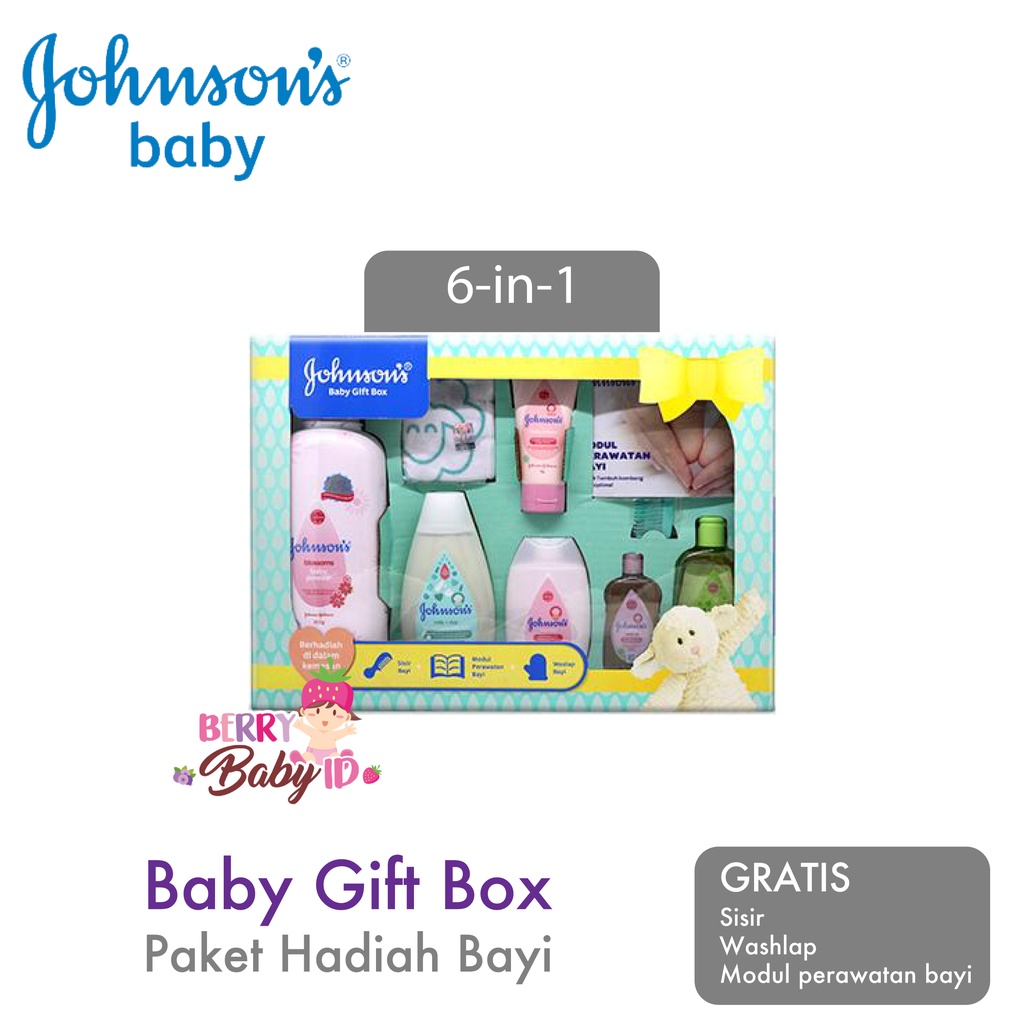 Johnson's Baby Gift Box Paket Hadiah Kado Perawatan Bayi Johnsons Berry Mart