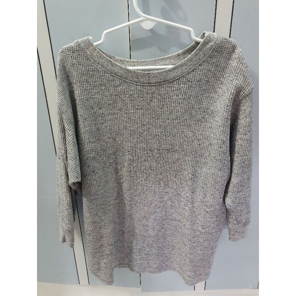 preloved uniqlo waffle oversized long sleeve