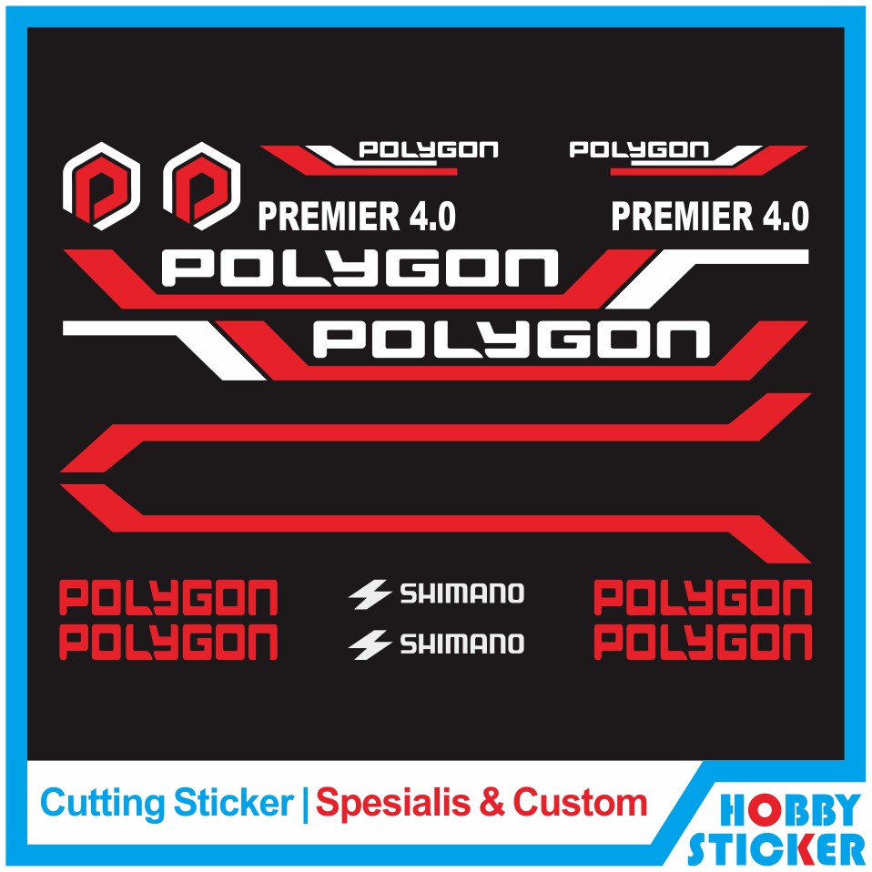Decal Frame Polygon Sticker MTB Stiker  Sepeda  Custom 