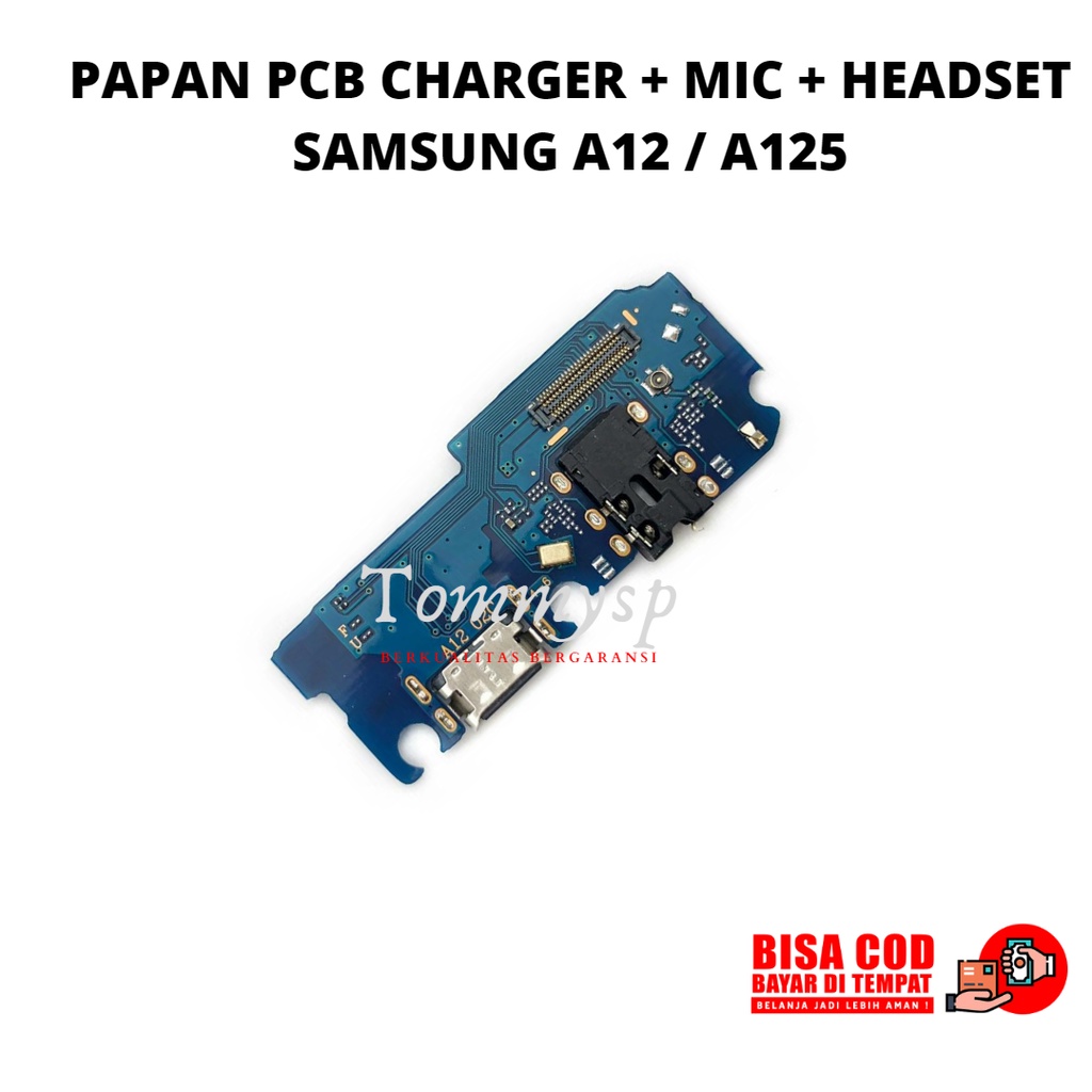 papan pcb samsung a12   a125 charger   mic   headset