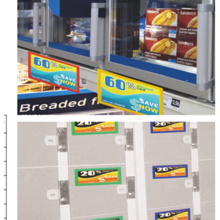 label harga price magnet tag rak gondola minimarket supermarket