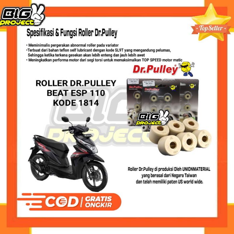ROLLER DR PULLEY BEAT ESP KODE 1814 ROLLER RACING BEAT ESP