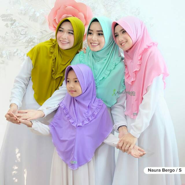 Naura Bergo Size S Jilbab Instant Syari By Alya Hijab