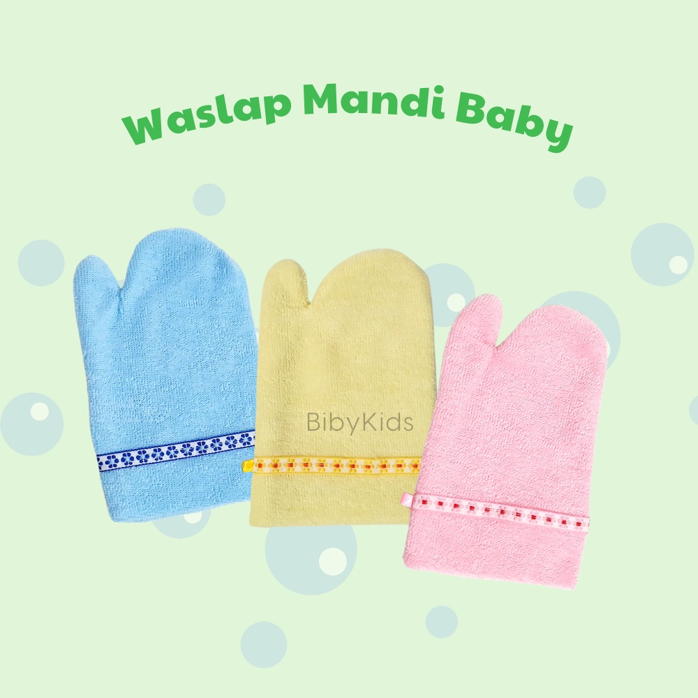 MURAH Washlap Jari Waslap Bayi Karakter Tangan Handuk Lap Perlengkapan Mandi Anak Peralatan Baby