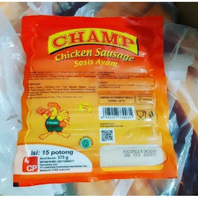 

CHAMP SOSIS BEKU 375GR(15 POTONG)