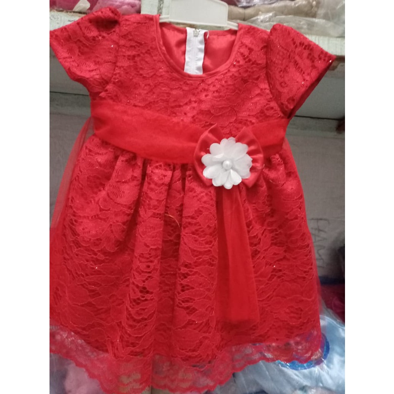 GAUN BROKAT CORDBABY GLITTER MODEL BUNGA SAMPING