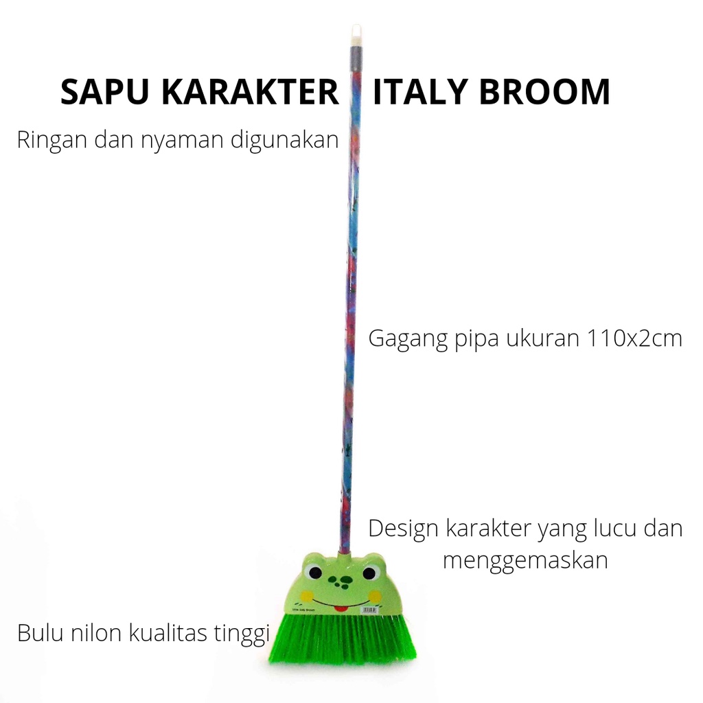 SAPU KARAKTER ITALY BROOM SAPU LANTAI SAPU KARAKTER